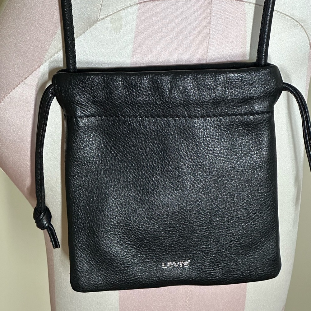 Levis Mini Crossbody Black Leather Bag